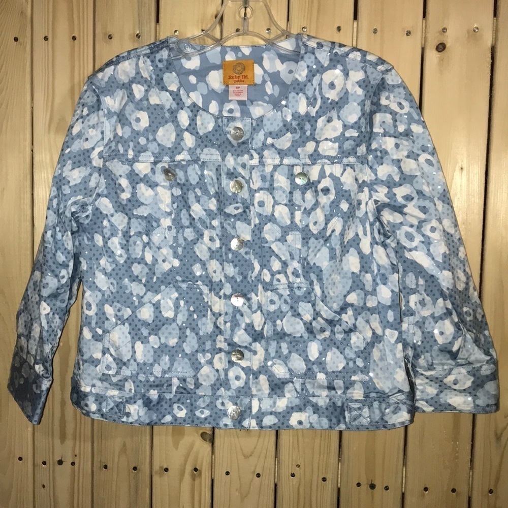Ruby Rd. Blue White Jacket 8P